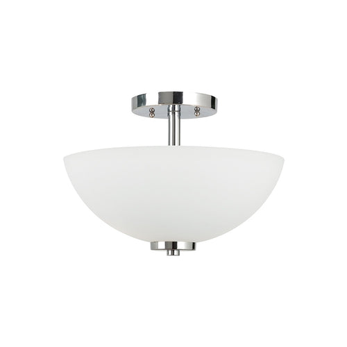 Sleek Chrome 2 Light Semi-Flush Convertible Pendant, Lighting, Laura of Pembroke
