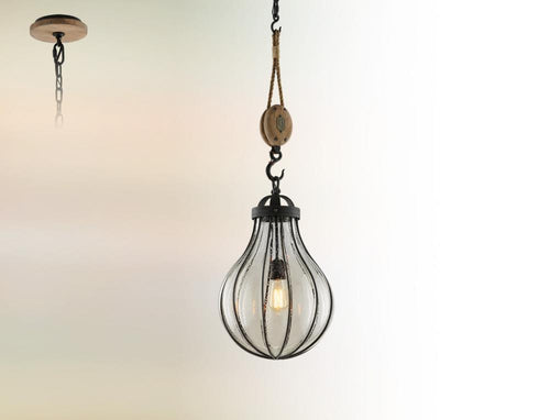 Vintage Iron Medium 1 Light Pendant, Lighting, Laura of Pembroke
