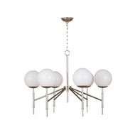Polished Nickel Bodie Chandelier, Lighting, Laura of Pembroke