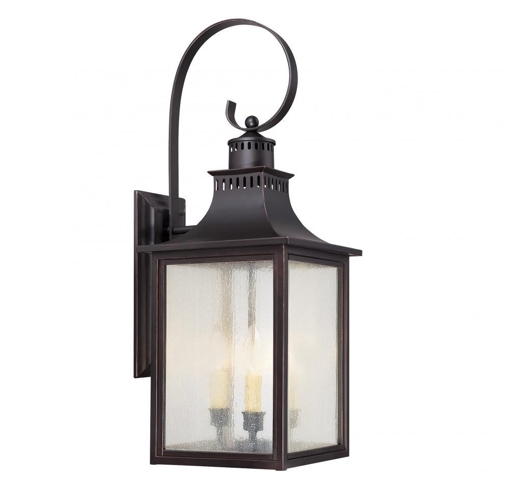 English Bronze Traditional Outdoor 3 Light Wall Sconce, Lighting, Laura of Pembroke