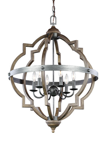 Quatrefoil 6 Light Chandelier, Lighting, Laura of Pembroke