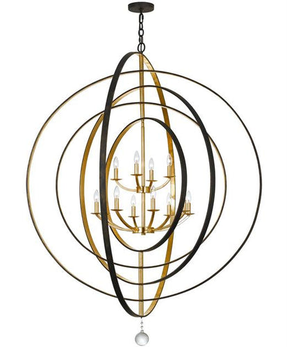 Bronze & Gold Sphere 12 Light Chandelier, Lighting, Laura of Pembroke