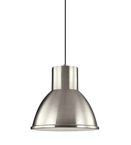 1 Light 15 inch Brushed Nickel Pendant Ceiling Light