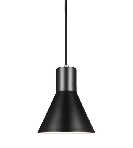 1 Light 7 inch Brushed Nickel Mini Pendant Ceiling Light