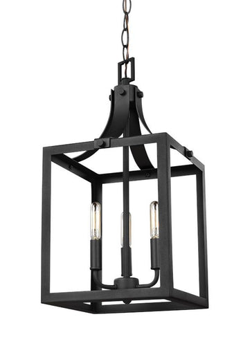 Small 3 Light Hall/ Foyer in Black, Lighting, Laura of Pembroke