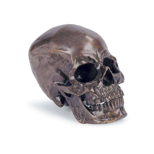 METAL SKULL ANTIQUE BRONZE