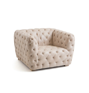 Leather Tufted Club Chair, Home Furnishings, Laura of Pembroke