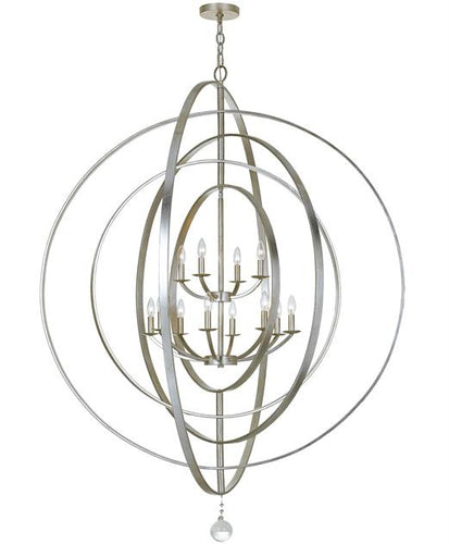 Antique Silver Sphere 12 Light Chandelier, Lighting, Laura of Pembroke
