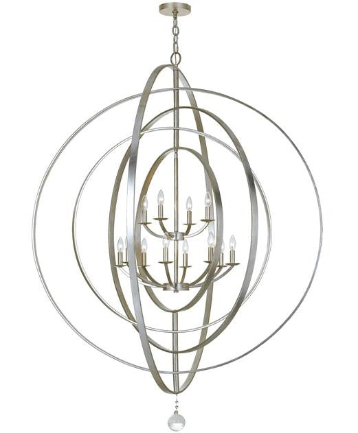 Antique Silver Sphere 12 Light Chandelier, Lighting, Laura of Pembroke