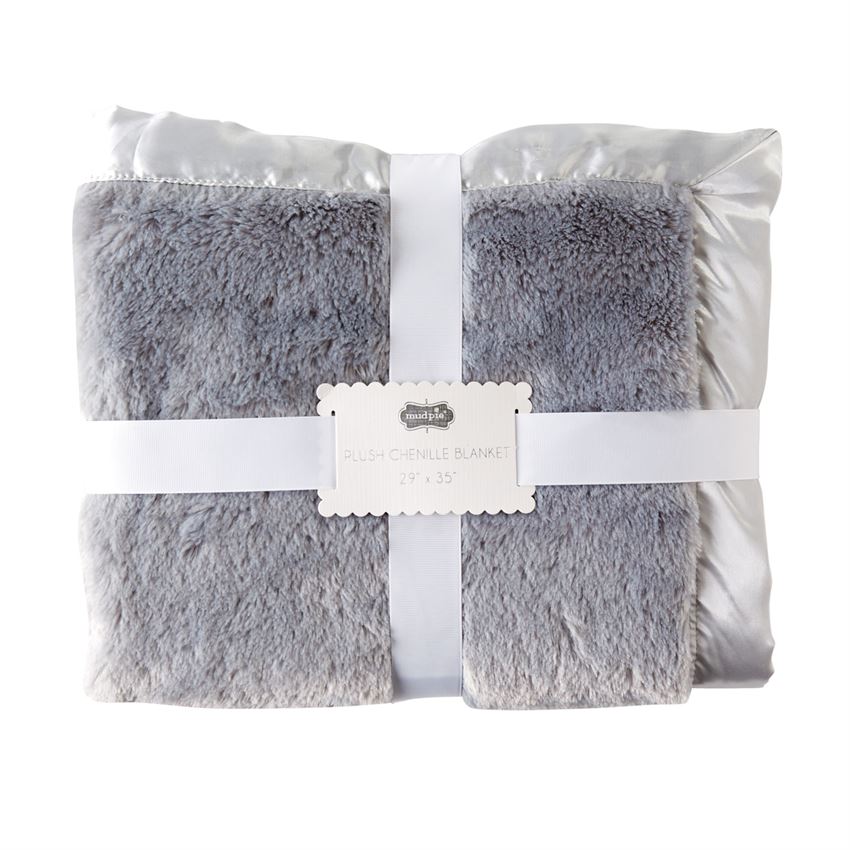 Gray Chenille Blanket, Baby, Mud Pie, Laura of Pembroke