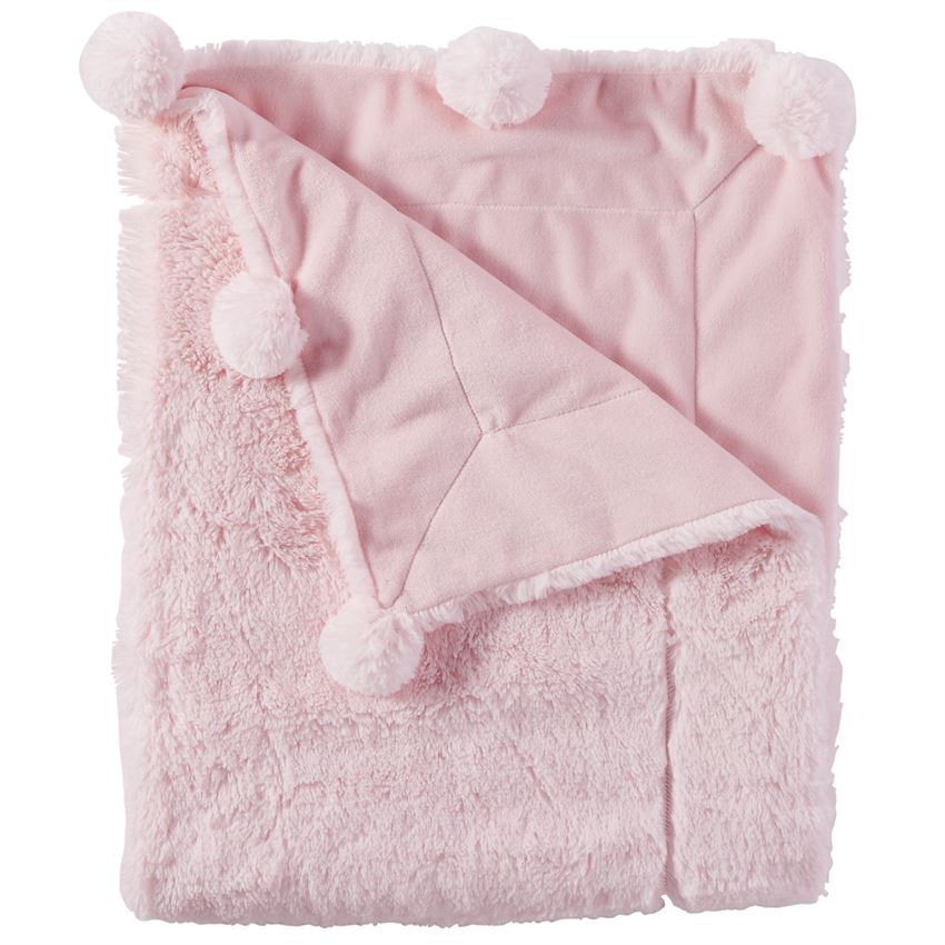 Pink Pom Pom Blanket, Baby, Mud Pie, Laura of Pembroke
