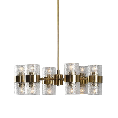 Deco Antique Brass Chandelier, Lighting, Laura of Pembroke