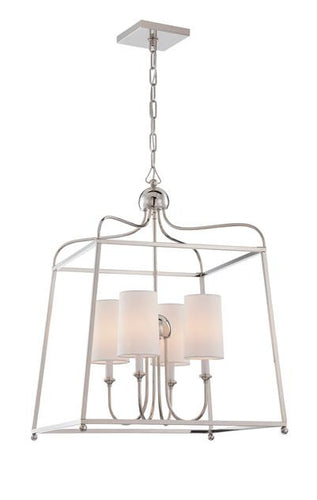 Polished Nickel Lantern Chandelier, Lighting, Laura of Pembroke