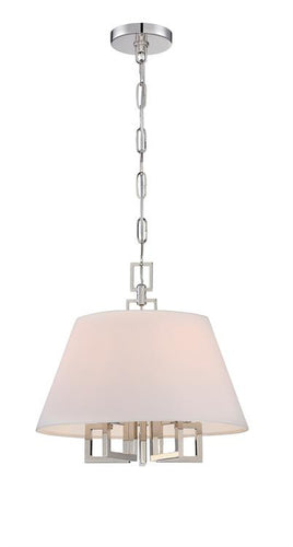 5 Light Polished Nickel Chandelier, Lighting, Laura of Pembroke