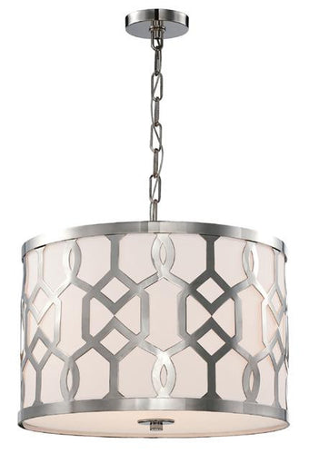 Polished Nickel 3 Light Chandelier, Lighting, Laura of Pembroke