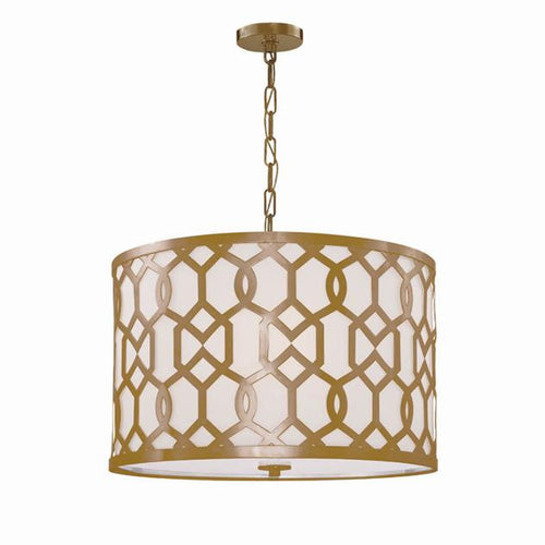 Aged Brass 5 Light Chandelier, Lighting, Laura of Pembroke