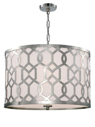 Polished Nickel 5 Light Chandelier, Lighting, Laura of Pembroke