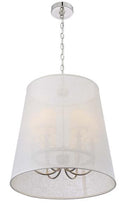 6 Light Polished Nickel Chandelier, Lighting, Laura of Pembroke