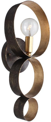 Bronze & Gold Sphere 1 Light Sconce, Lighting, Laura of Pembroke