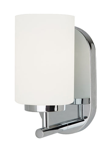 Sleek Chrome 1 Light Wall Sconce, Lighting, Laura of Pembroke
