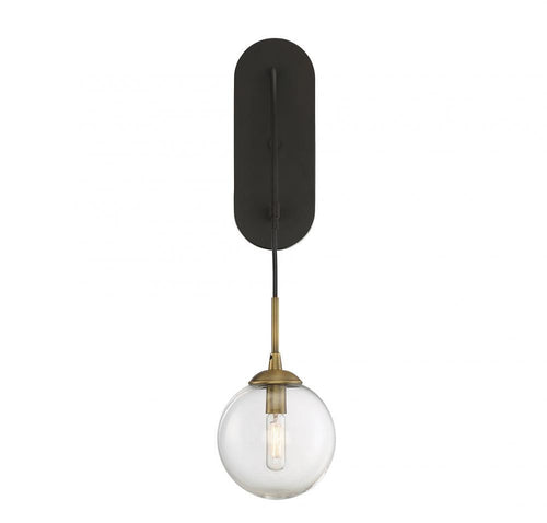 Clear Glass Globe 1 Light Sconce, Lighting, Laura of Pembroke