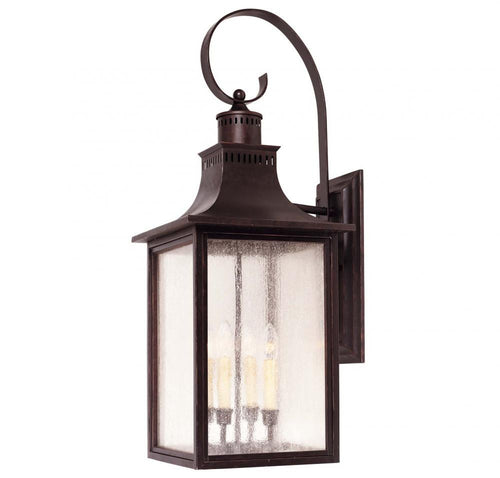 English Bronze Traditional Outdoor 4 Light Wall Sconce, Lighting, Laura of Pembroke