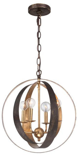Bronze & Gold Sphere 4 Light Chandelier, Lighting, Laura of Pembroke