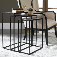 COREENE NESTING TABLES S/3, BLACK