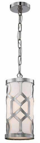 1 Light Geometric Polished Nickel Pendant, Lighting, Laura of Pembroke