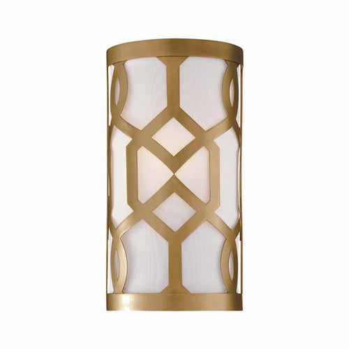 Geometric Aged Brass Sconce, Lighting, Laura of Pembroke