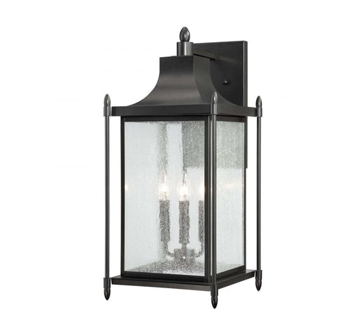 Black Transitional 3 Light Wall Lantern, Lighting, Laura of Pembroke