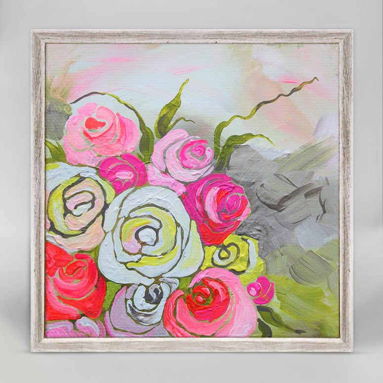 Spring Floral II Mini Framed Canvas 6x6, Home Accessories, Laura of Pembroke