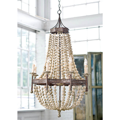 Wooded Beaded Chandelier, Home Furnishings, Laura of Pembroke