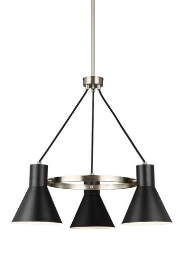 Mid-Century Retro 3 Light Chandelier, Lighting, Laura of Pembroke