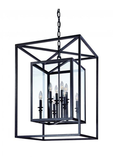 Deep Bronze Framed 8 Light Chandelier, Lighting, Laura of Pembroke