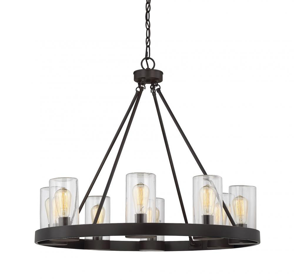 English Bronze Outdoor 8 Light Chandelier, Lighting, Laura of Pembroke