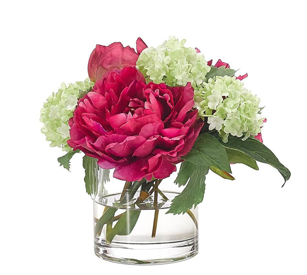 Peony with Glass Cylinder, Home Accessories, Laura of Pembroke