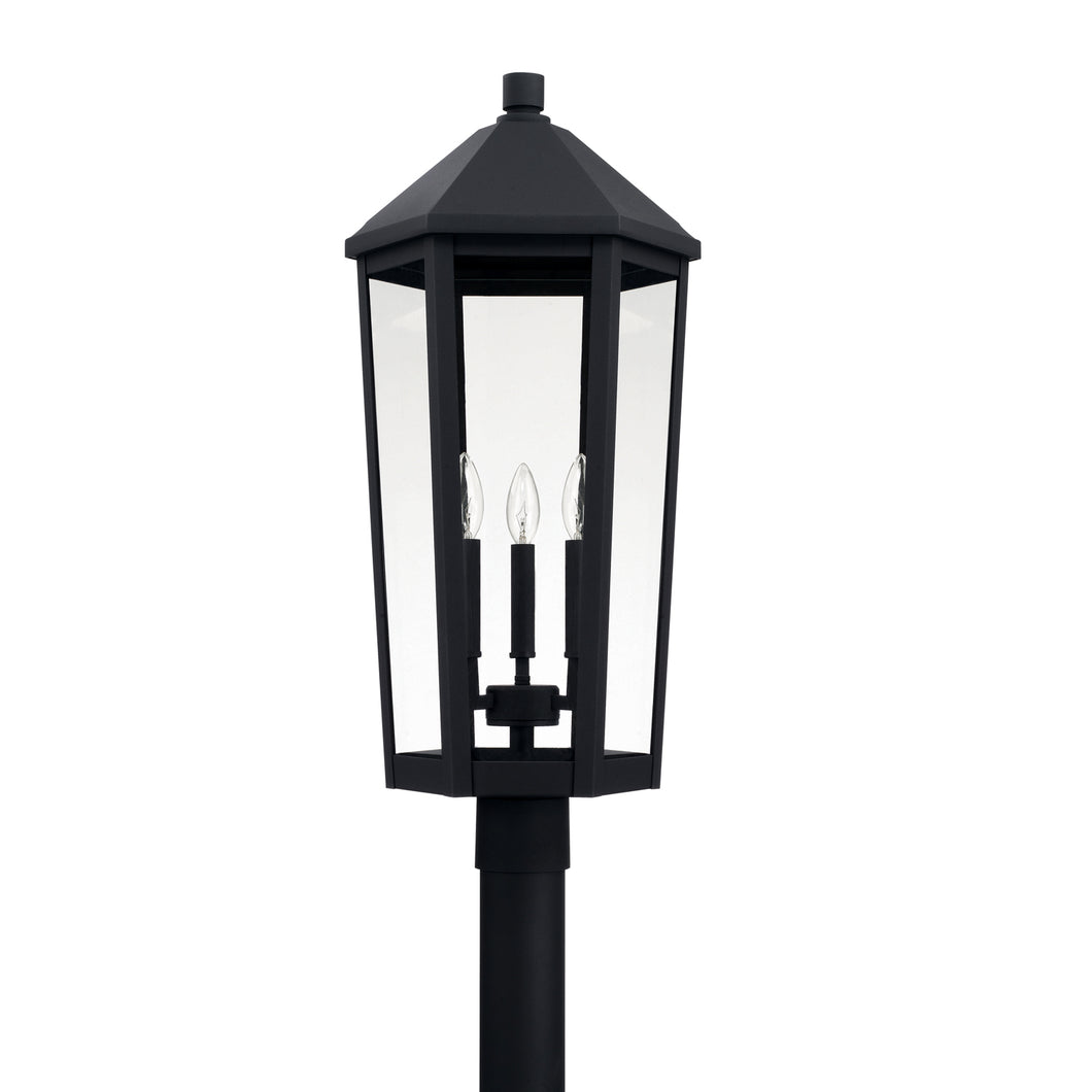 Ellsworth Black 3 Light Outdoor Post Lantern, Lighting, Laura of Pembroke