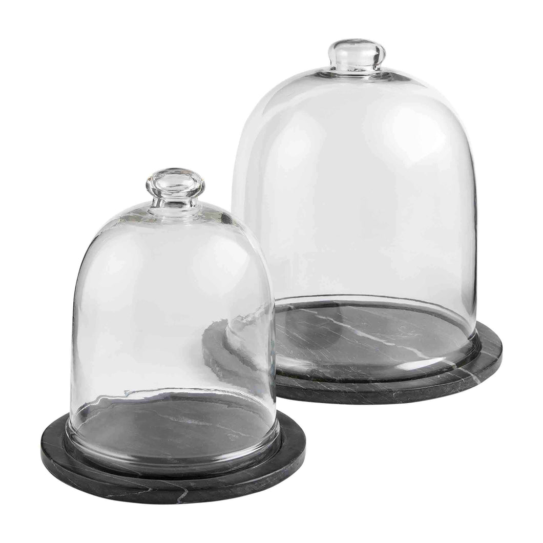BLACK MARBLE CLOCHE LG