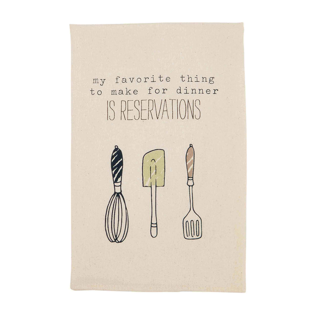 RESERVATIONS FUNNY DISH TOWEL