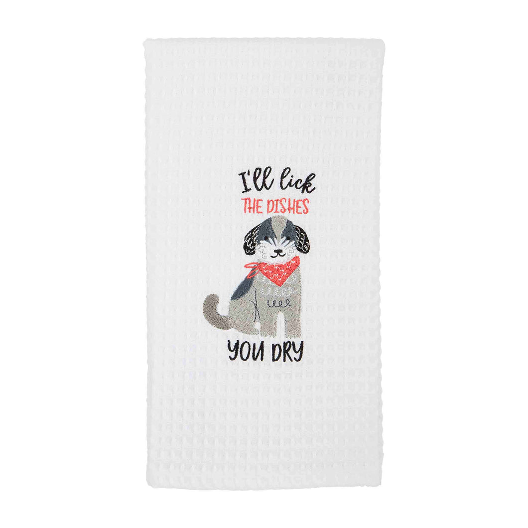 LICK DISHES WAFFLE TOWEL