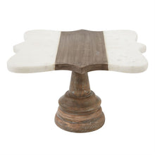 Quatrefoil Marble & Wood Pedestal, Gifts, Mud Pie, Laura of Pembroke