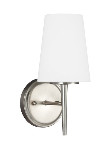 Etched White Glass Sconce, Lighting, Laura of Pembroke