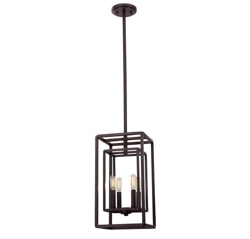 Bronze Geometric 4 Light Pendant, Lighting, Laura of Pembroke