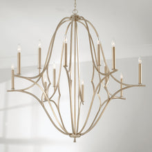 CLAIRE 12-LIGHT CHANDELIER, BRUSHED CHAMPAGNE