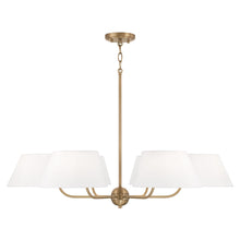 WELSLEY 6-LIGHT CHANDELIER, AGED BRASS
