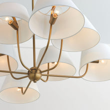 WELSLEY 8-LIGHT CHANDELIER, AGED BRASS