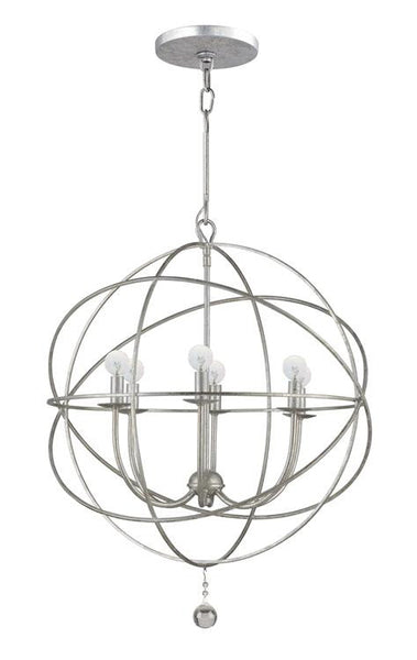 Silver 6 Light Sphere Chandelier, Lighting, Laura of Pembroke