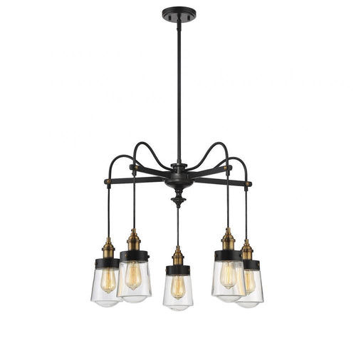 Exposed Bulb 5 Light Chandelier, Lighting, Laura of Pembroke