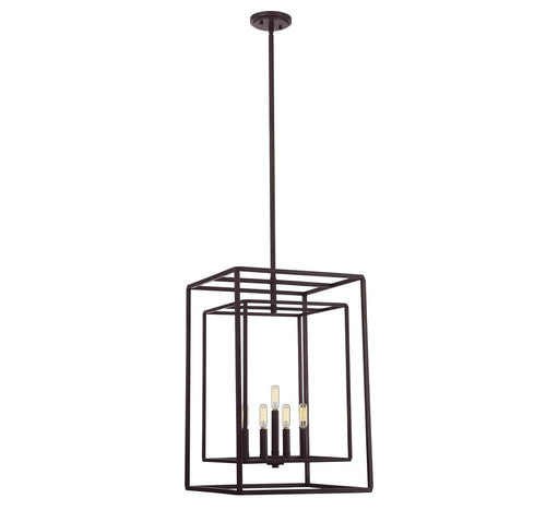 Bronze Geometric 5 Light Chandelier, Lighting, Laura of Pembroke